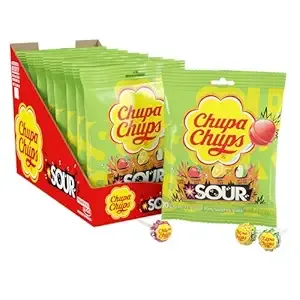 8-Pack 10-Count Chupa Chups Sour Fruit Lollipops (Assorted Flavors)