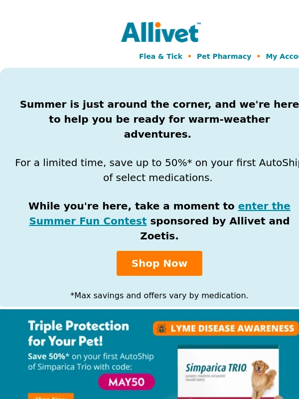 Allivet - Summer Savings and Sweepstakes!