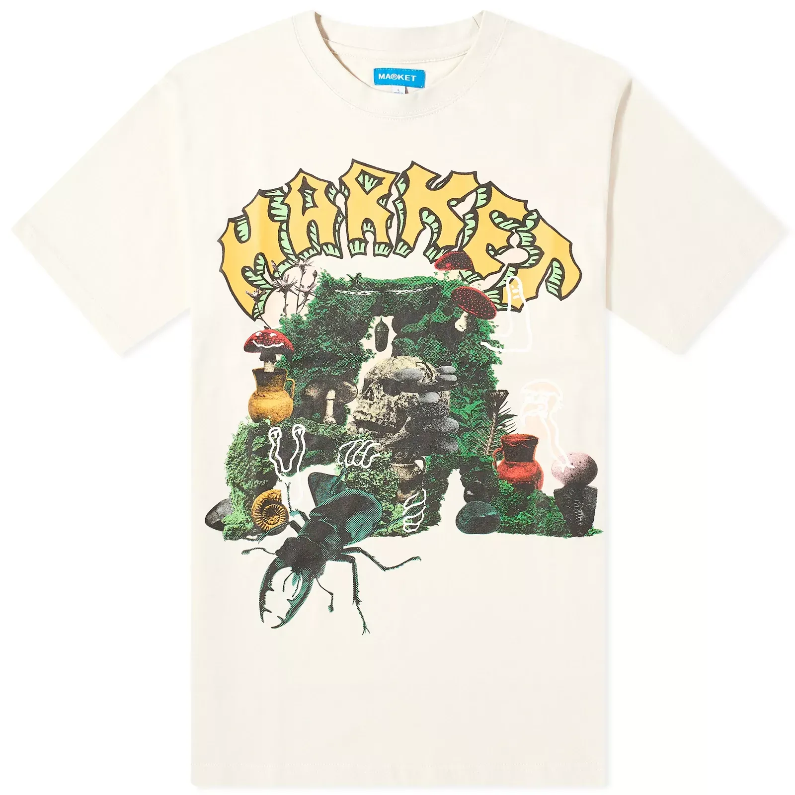 MARKET Men's Grotto T-Shirt in Ecru, Size Small