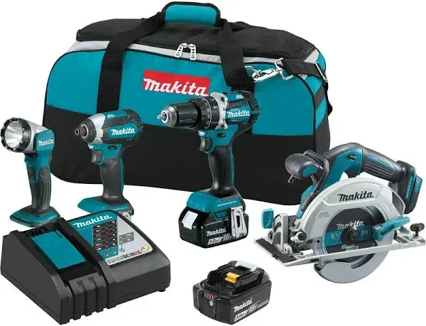 Makita XT446T 18V LXT Lithium-Ion Brushless Cordless 4-Pc.