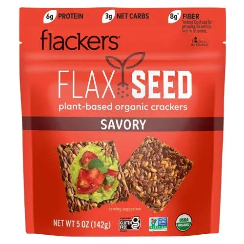 Doctor in The Kitchen Savory Flax Seed Crackers