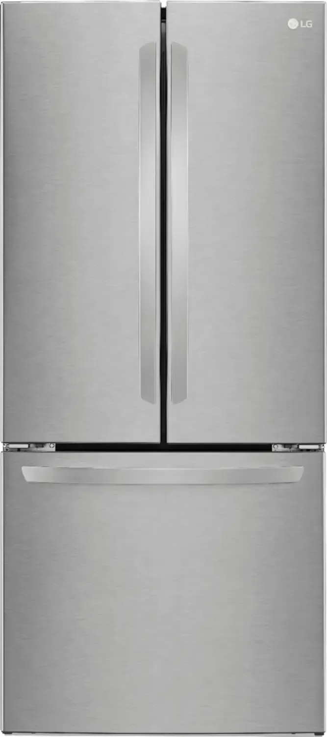 LG - 21.8 Cu. Ft. French Door Refrigerator, Smart Cooling System, Stainless Steel