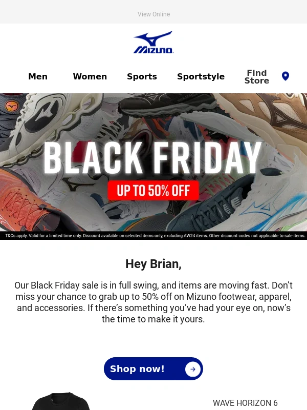 Mizuno - Black Friday Deals Are Going Fast - Up to 50% Off!