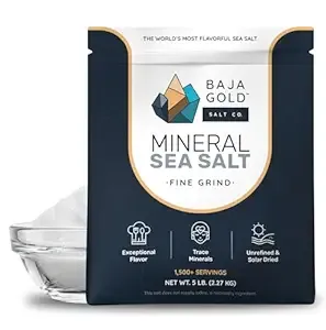 Baja Gold - Mineral Sea Salt, Fine Grind, 5 lb. Resealable Bag, 1,500+ Servings