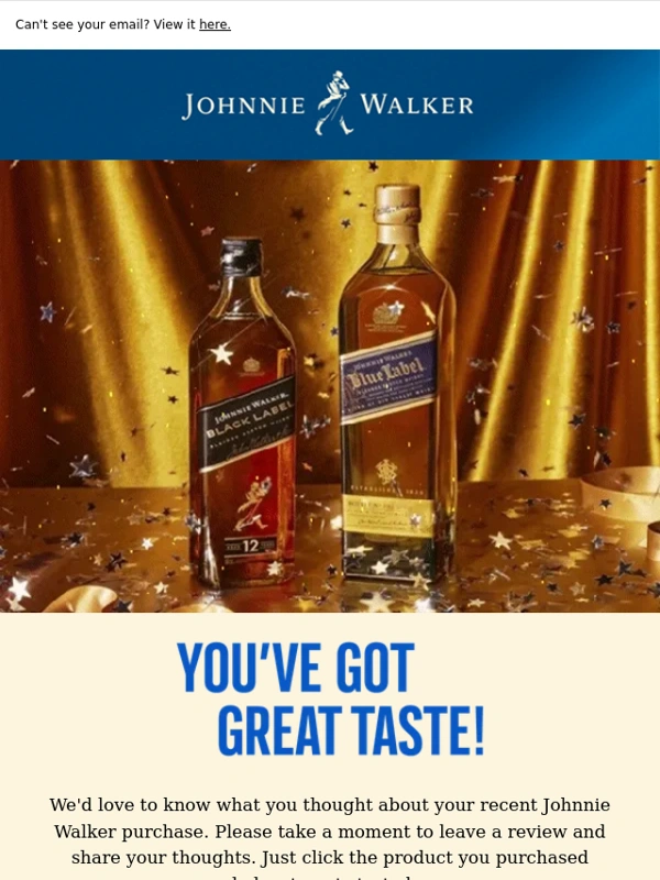 Johnnie Walker - We Want To Hear From You!