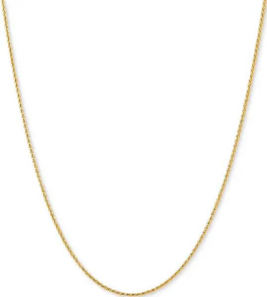 Italian Gold 14K Gold Wheat Link Chain Necklace