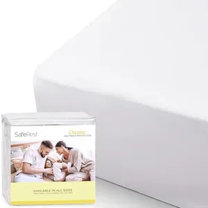 SafeRest - Waterproof Mattress Protector, Queen Size, Absorbent Breathable Soft, 18" Deep Stretchable Pockets