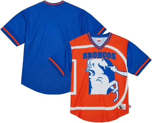 Mitchell & Ness Men's Denver Broncos Jumbotron 3.0 Mesh V-Neck T-