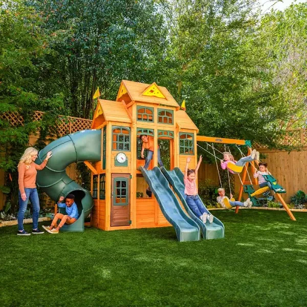 KidKraft Falcon Ridge Wooden Swing Set/Playset