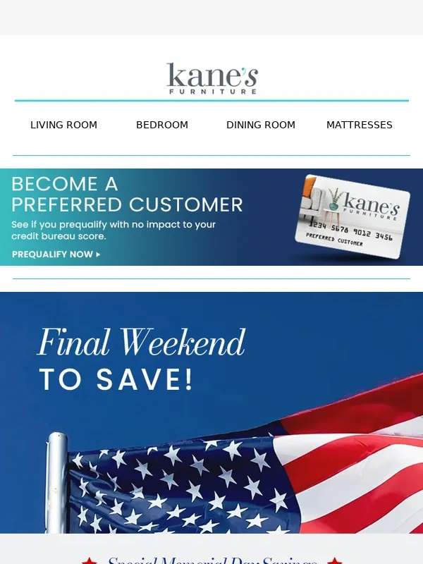Kane's Furniture - Last Chance: 40% Off Premium Items & Mattress Deals End Soon! ⏳
