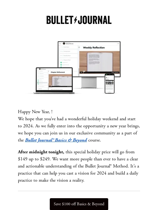 Bullet Journal - Last Chance - Start 2024 with Bullet Journal Basics & Beyond!