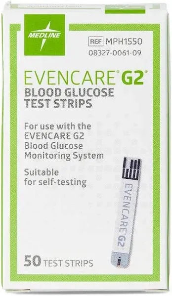 EvenCare G2 Blood Glucose Test Strips