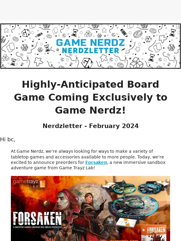 Game Nerdz - Game Nerdz Lands Exclusive Board Game Deal!