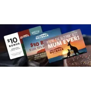 Purchase Outback $50 Gift Card get (2) $10 Bonus Cards