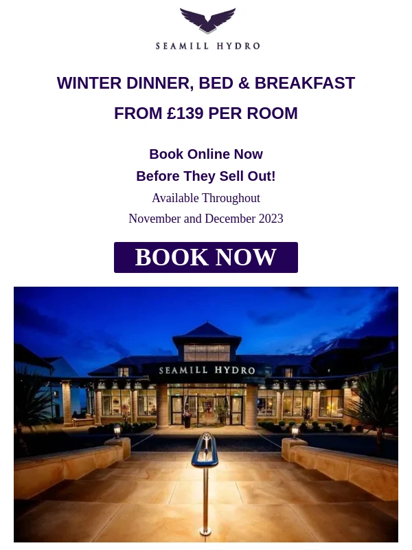 Seamill Hydro - Winter Dinner,Bed & Breakfast Offers 2023