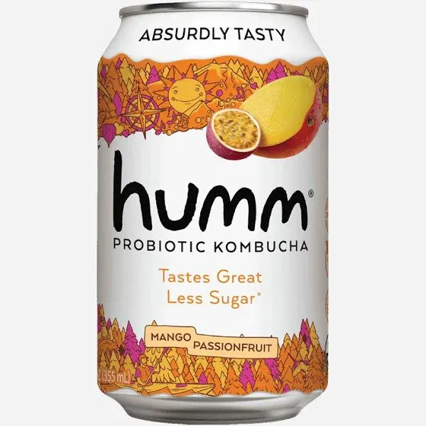 Humm Kombucha Original Mango Passionfruit Kombucha 12 Pack