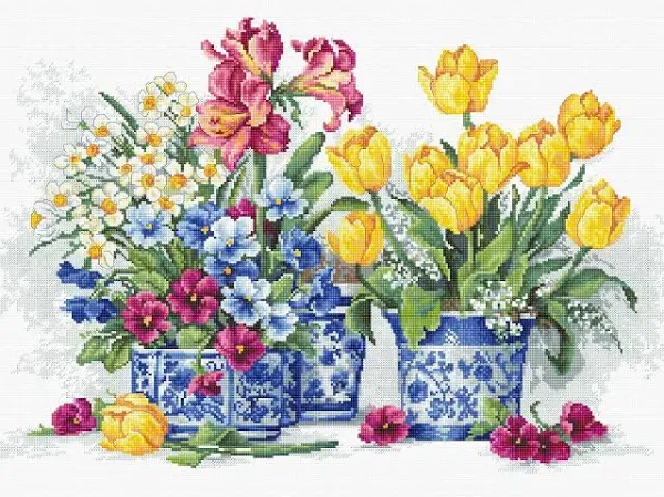 Luca-S Spring Garden Counted Cross Stitch Kit