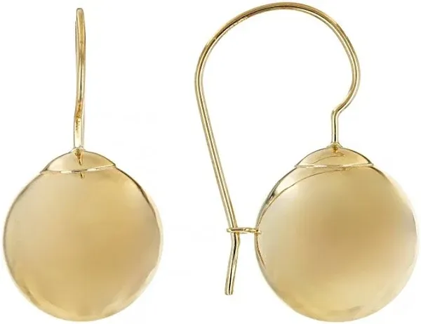 14K Yellow Gold Ball Earrings