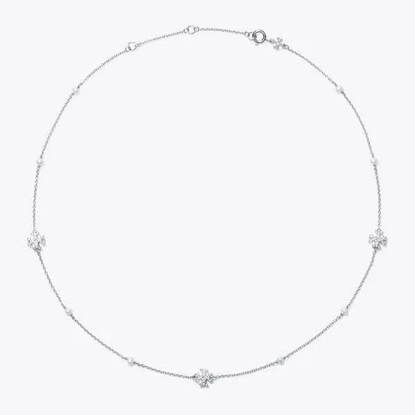 Tory Burch Women's Kira Pave Pearl Necklace