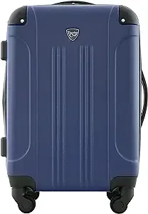 Travelers Club - Chicago Hardside Expandable Spinner Luggage, 20" Carry-On, Navy Blue