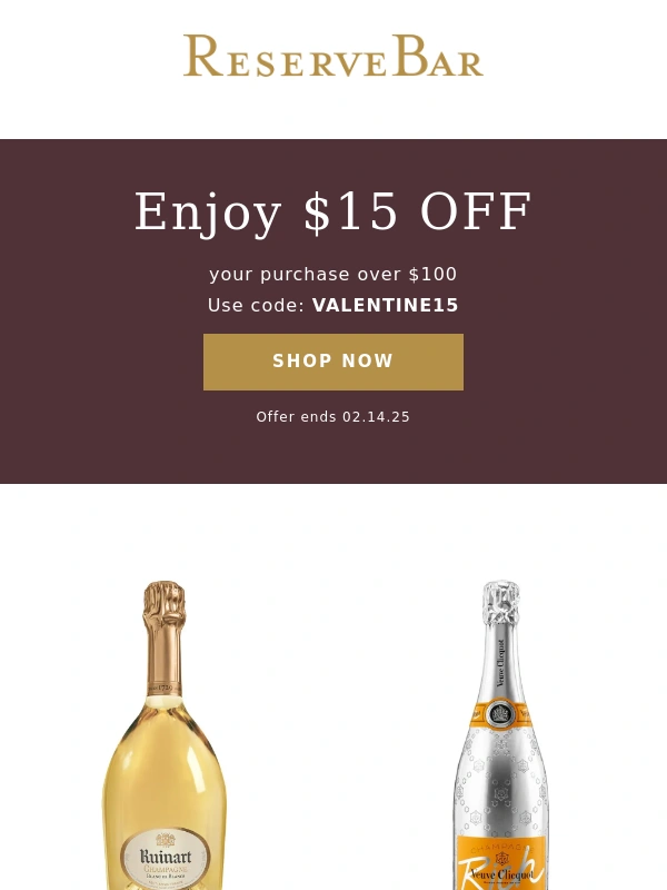 ReserveBar - Cupid Called —Bring Champagne ?