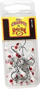25-Pack Strike King Mr. Crappie Jig Heads (1/16oz, White or Yellow)
