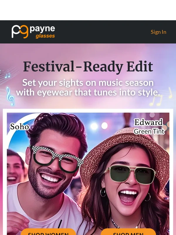 Payne Glasses - Ready for Festival Season? Your Frames Are