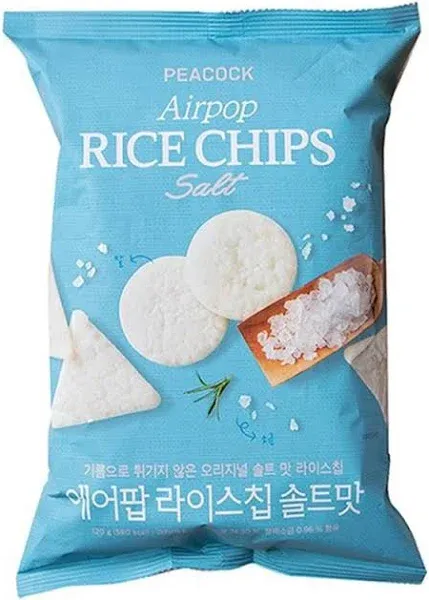 Peacock Air Pop Rice Chip Salt Flavor 120g