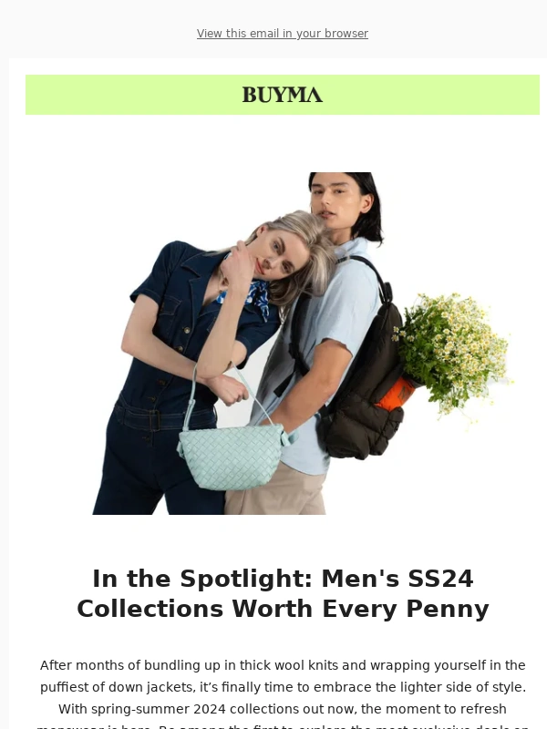 Buyma - Spring-Summer Menswear Guide ☀️