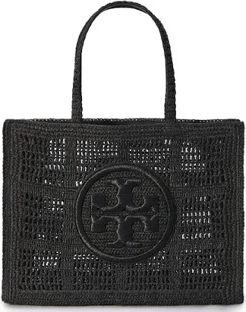Tory Burch Ella Crochet Raffia Tote Bag