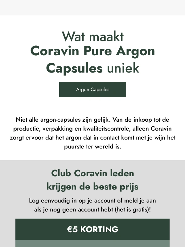 Coravin - R alles over Coravin Capsules en bespaar!