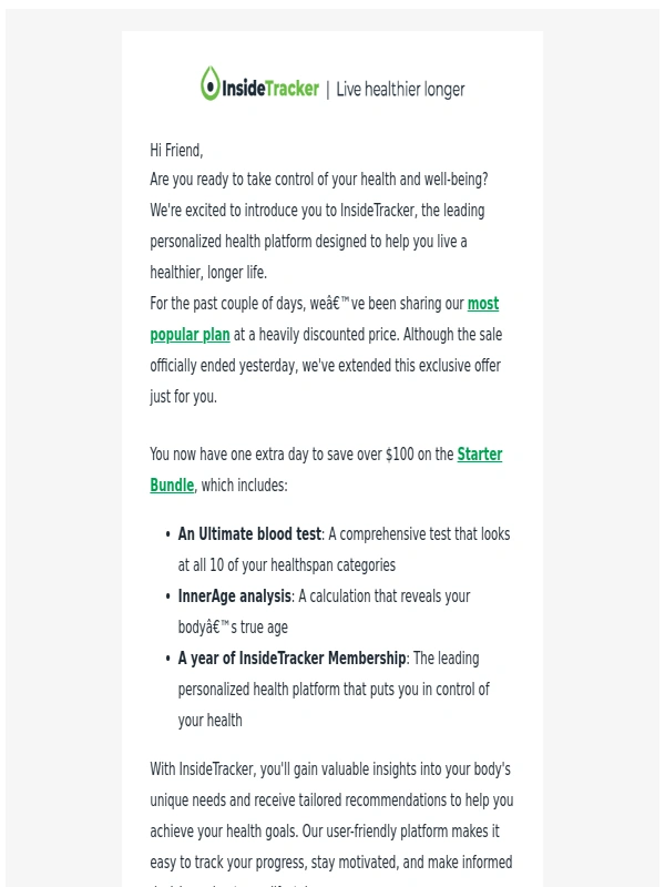 InsideTracker -  Shop Prime Savings through tonight!