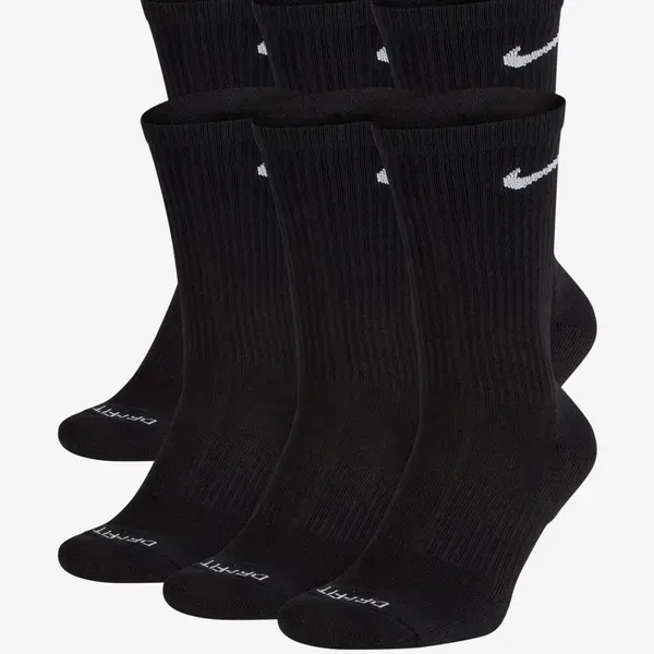 Nike Assorted 6-Pack Everyday Plush Cushion Crew Training Socks