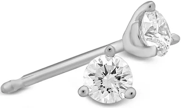18K White Gold 0.20cttw Round Diamond Stud Earrings
