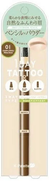 K-Palette Lasting Three Way Eyebrow Pencil