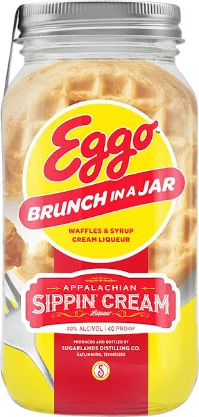 Appalachian Sippin' Cream Eggo Brunch in a Jar Cream Liqueur