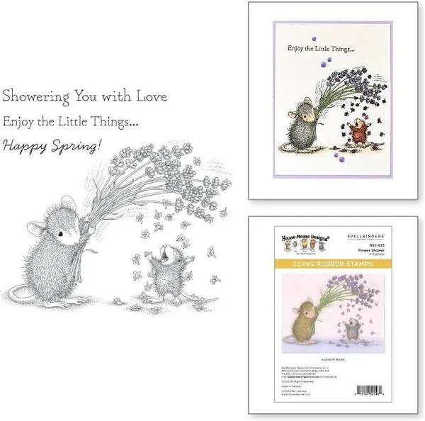 Spellbinders Flower Shower Cling Rubber Stamp