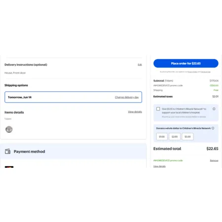 Eligible Walmart+ Members w/ InHome add-on get $150 off on smart devices $20.65