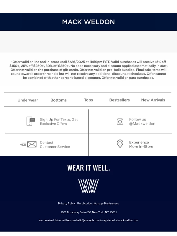 Mack Weldon - LAST CALL: Up to 30% off everything