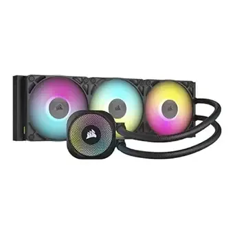 CORSAIR iCUE Link Titan 360 RX RGB Liquid CPU Cooler – 360mm AIO – Low-Noise – FlowDrive Cooling Engine – Intel LGA 1851/1700, AMD AM5/AM4 – 3X RX120 RGB Fans – iCUE Link System Hub Included – Black
