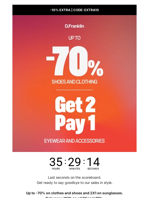 D.Franklin - ? Up to -70% & -10% EXTRA