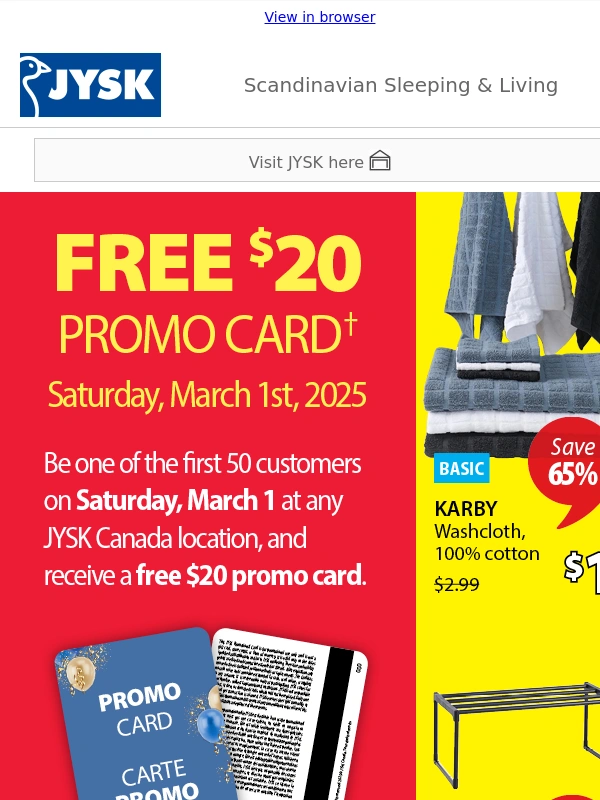 JYSK - FREE Promo Card!?