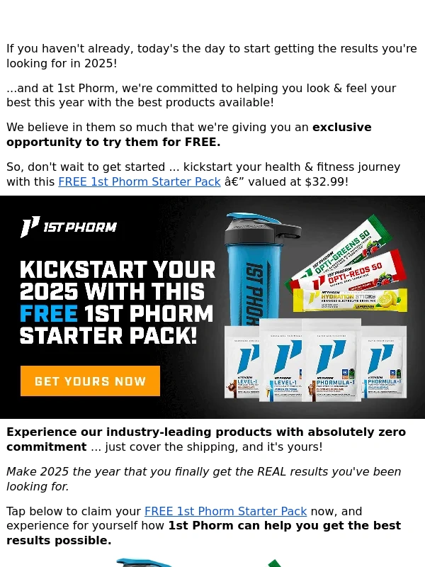 1st Phorm - Unlock Your Exclusive Starter Pack Here
