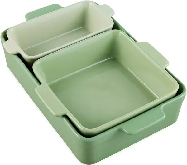 Best Choice Products Ceramic Bakeware Set of 3 Casserole, Loaf, and Square Dishes