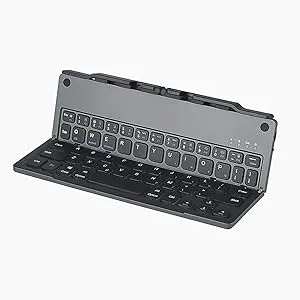 ZZR SEVEN Foldable Keyboard with Stand, Portable Keyboard, Compatible with Windows iOS Android iPhone and Tablet