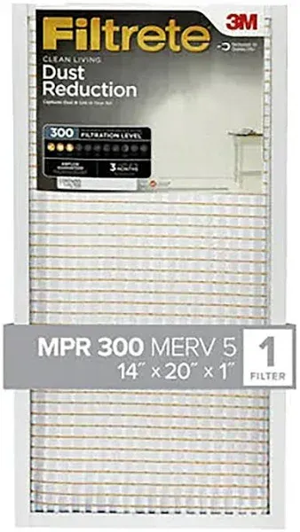 Filtrete Hvac Furnace Air Filter MPR 300 Merv 5