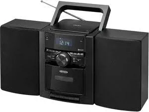 Jensen Portable Stereo with Bluetooth, CD Music System, Cassette, and Digital AM/FM Radio