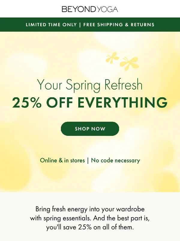 Beyond Yoga - Starting Now: 25% OFF SITEWIDE