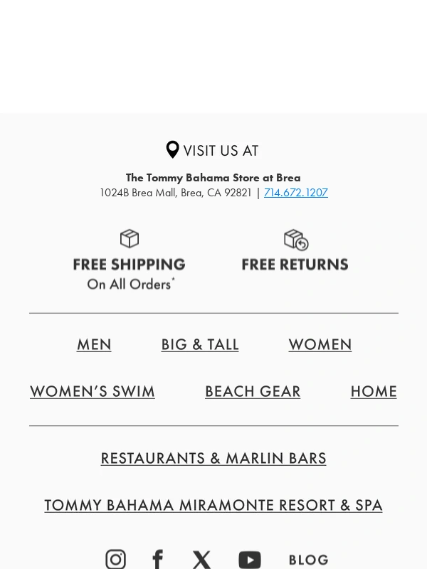 Tommy Bahama - Father's Day Reservations Now O-P-E-N