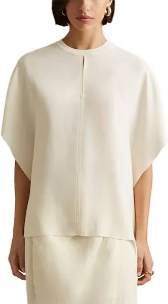 Reiss Women's Tania Draped-Sleeve Woven Top